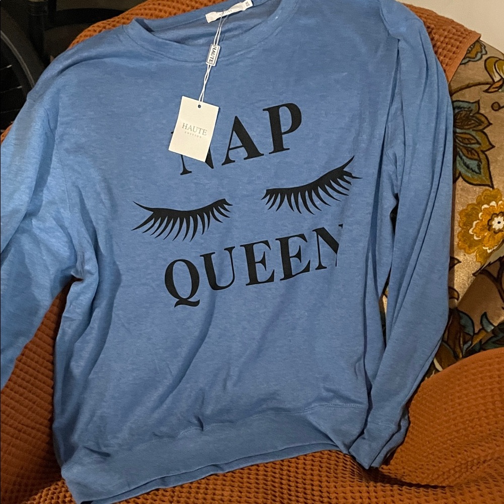 Haute Blue 'Nap Queen' Long Sleeve Shirt